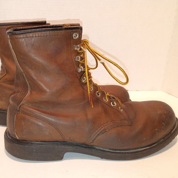 RED WING Vintage Men 10.5D Lace-up Logger 2233 Safety Toe Brown Leather - Picture 7 of 12